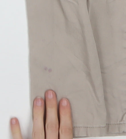 Lee Women Beige Chino Trousers Size 14 Cotton Stretch