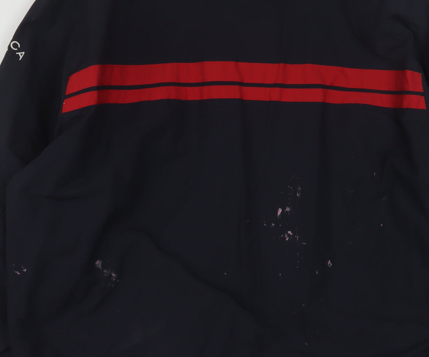 Nautica Men’s Blue Red Stripe 2XL Windbreaker Jacket