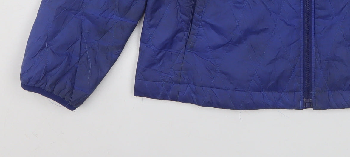 Patagonia Boys Blue Insulated Puffer Jacket Size 10 Years Full Zip Winter Coat