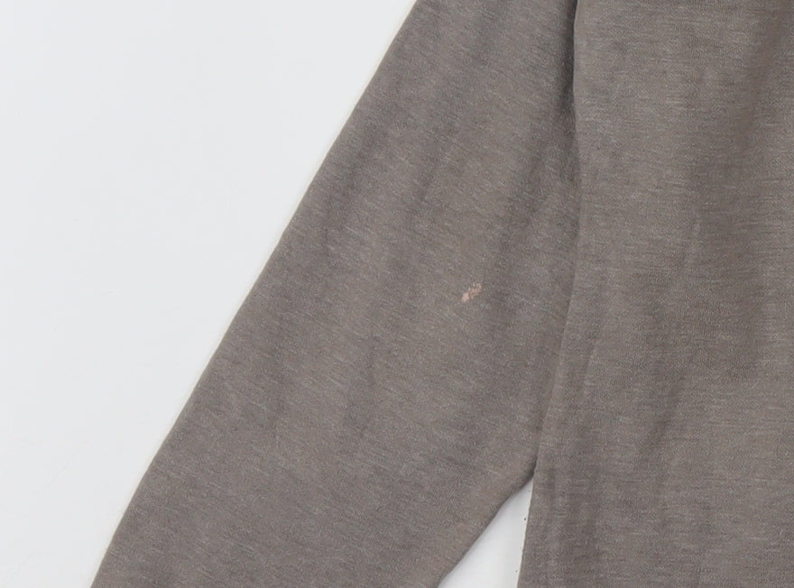 The North Face Womens Brown XL Pullover Hoodie with Logo Print
