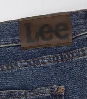 Lee Men's Blue Denim Straight Jeans 42x32 Big & Tall