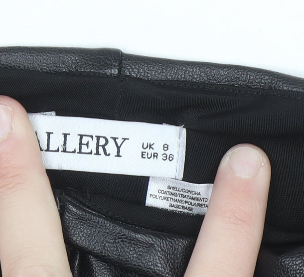 Gallery Women’s Black Faux Leather High Rise Leggings Size 8