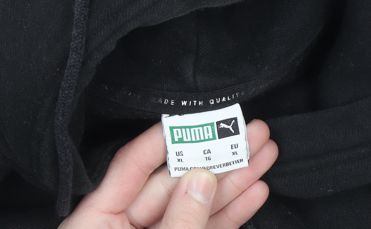 Puma Men's Black XL Pullover Hoodie with Logo
