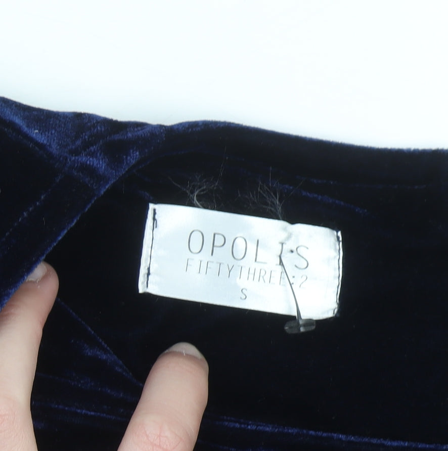 O Polí's Fiftythree:2 Women's Navy Velvet Shift Dress Size S
