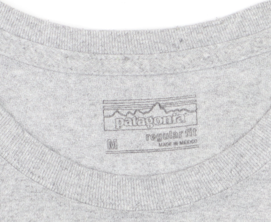 Patagonia Men's Grey Long Sleeve Regular Fit T-Shirt M