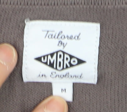 Umbro Men’s Brown V-Neck Cotton Pullover Jumper Size M