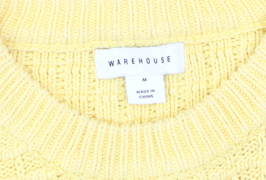 Warehouse Women’s Multicoloured Waffle-Knit Jumper Medium