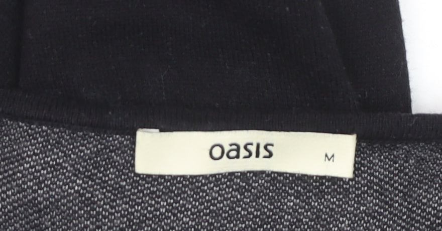 Oasis Women Black Bodycon Knit Sequin Dress Size M