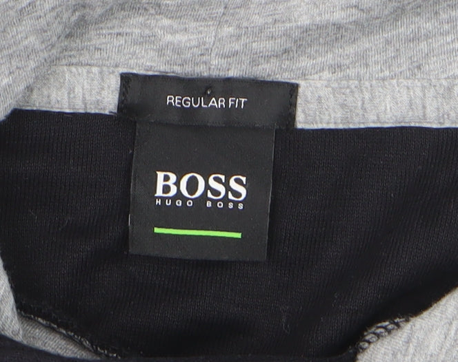 Hugo Boss Men's Black XL Regular Fit Pullover Hoodie