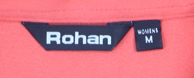 Rohan Womens Coral Long Sleeve Polo Shirt Size M Polyester