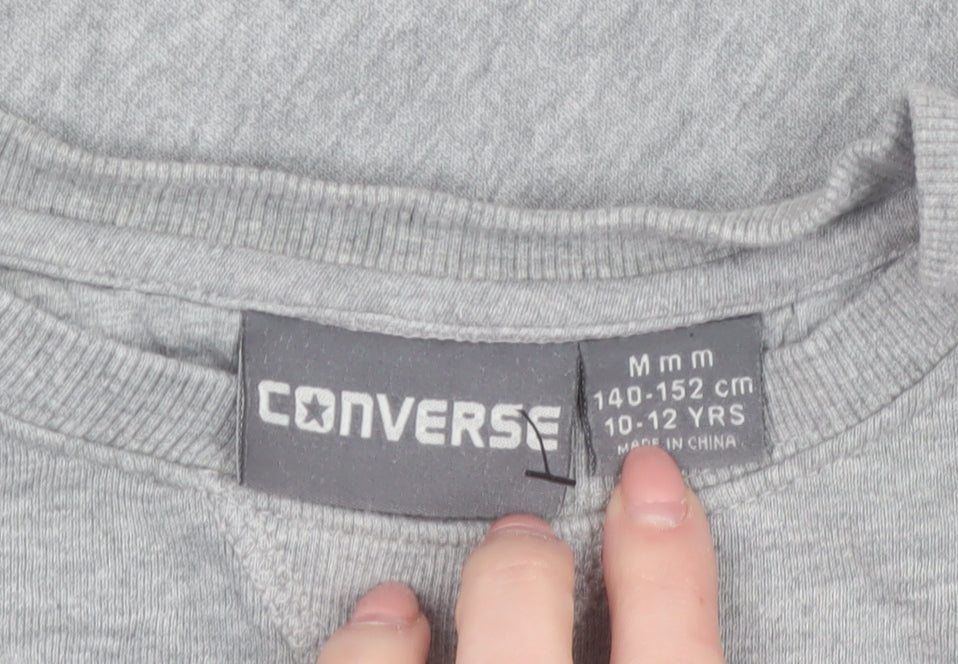 Converse Boys Grey Graphic Flag Sweatshirt 10-12 Years Pullover Fleece