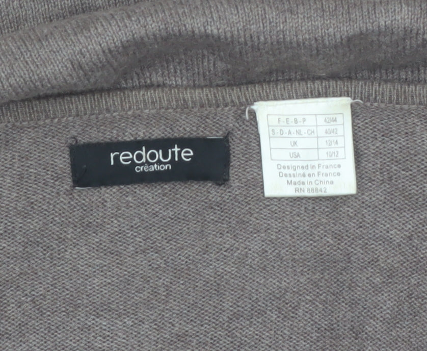 La Redoute Women Brown Long Sleeve Open Front Cardigan Size 12/14