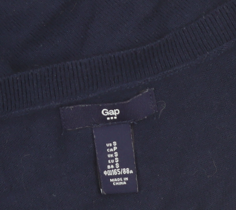 Gap Women's Blue Long Sleeve V-Neck Button Cardigan Size S