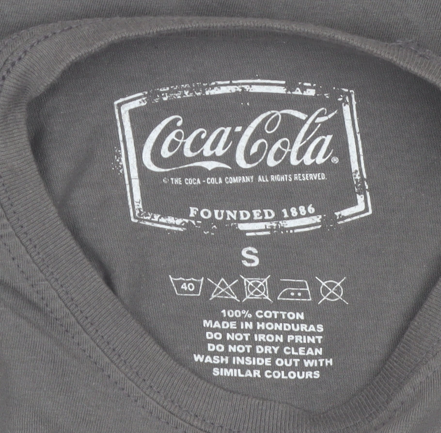 Coca-Cola Womens Grey Polar Bear Graphic T-Shirt Size S