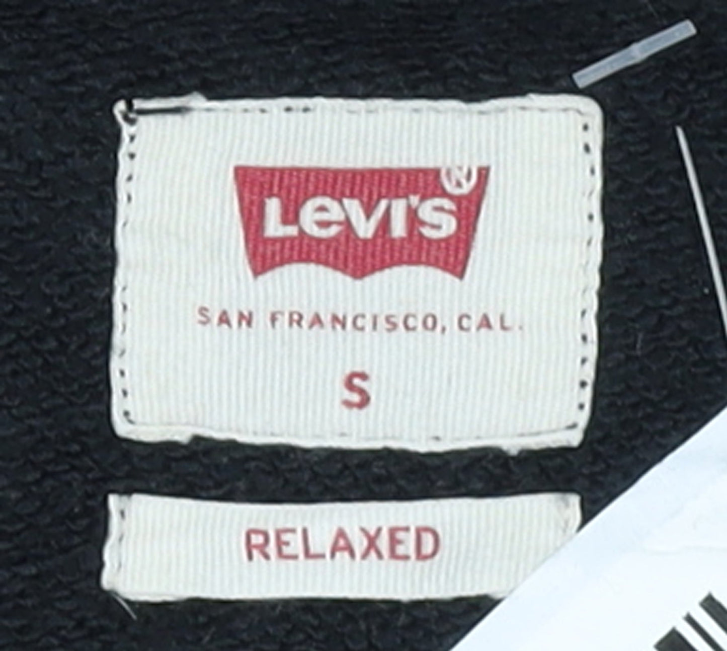 Levi's Women's Black Relaxed Pullover Hoodie Small Cotton Logo