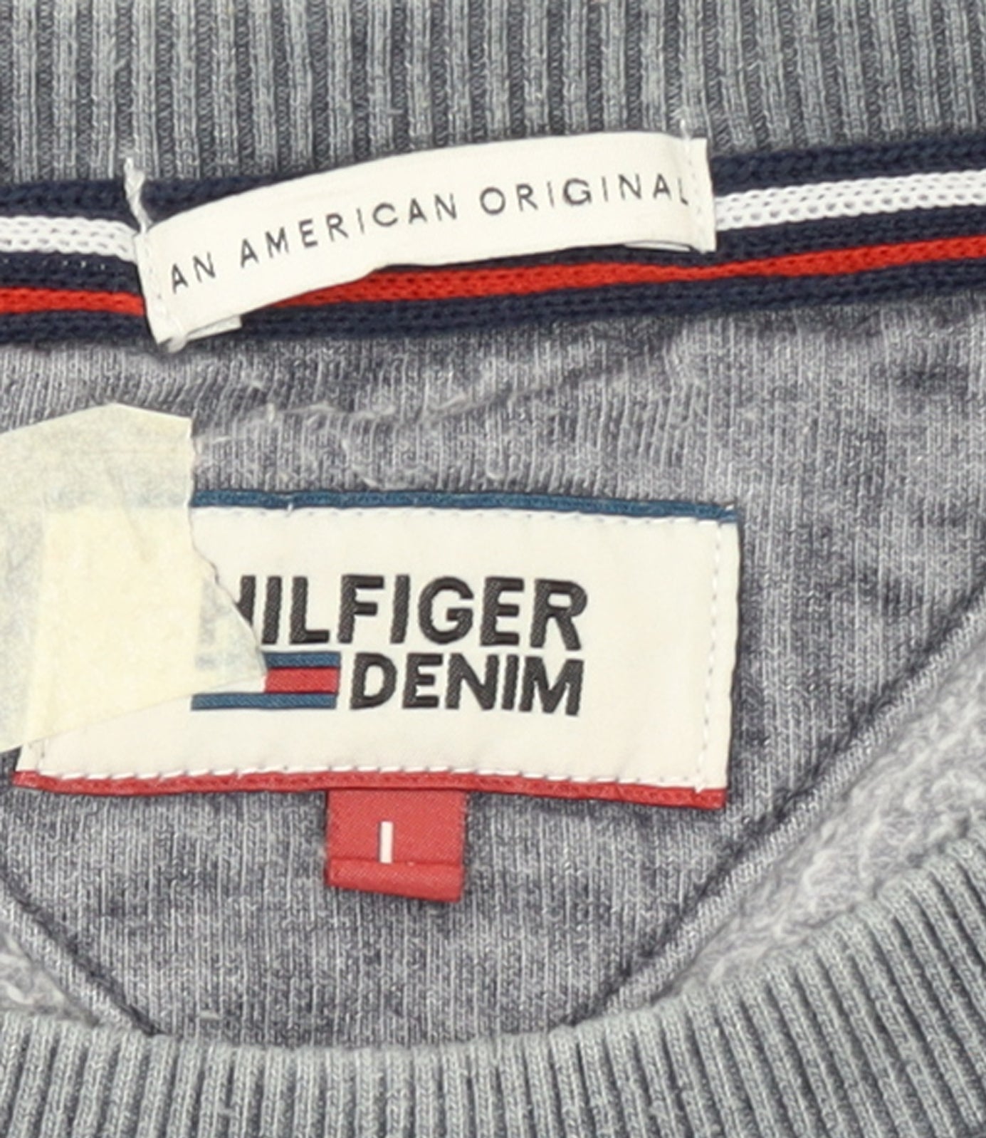 Tommy Hilfiger Men's Grey L Pullover Sweatshirt Crew Neck Casual Top