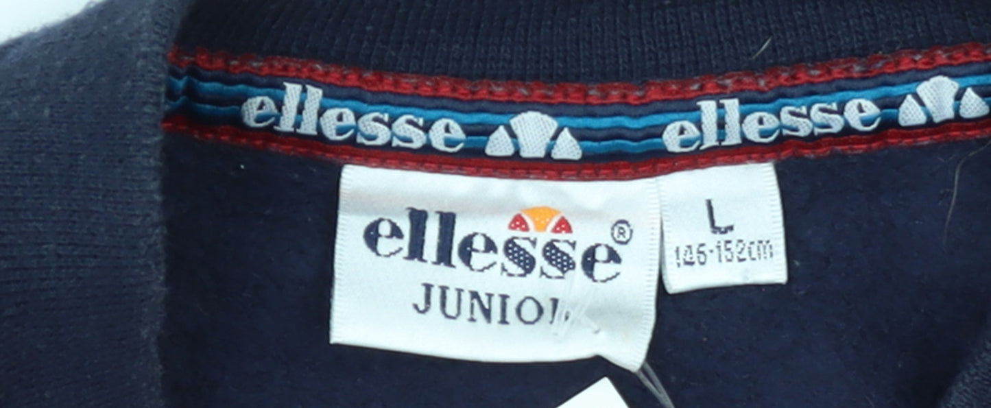 Ellesse Boys Blue L Pullover Fleece Sweatshirt with Logo