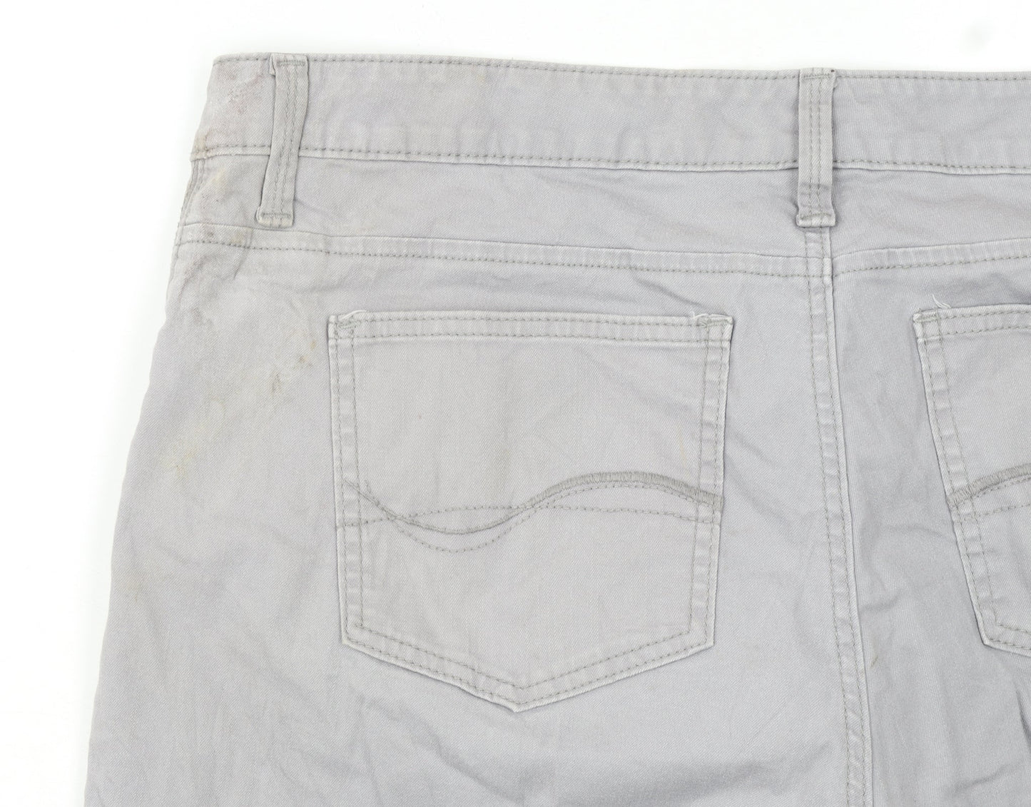 Lee Women’s Grey Capri Jeans Size 18 Plus Low Rise Stretch Denim