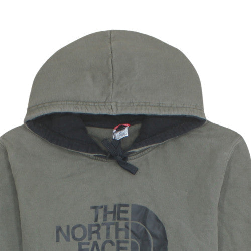 The North Face Mens Green Pullover Hoodie Medium Cotton Logo