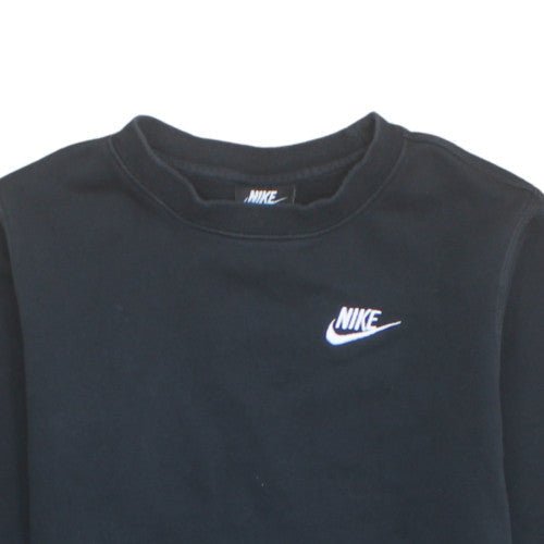 Nike Boys Black XL Pullover Fleece Sweatshirt Crew Neck Logo Jumper