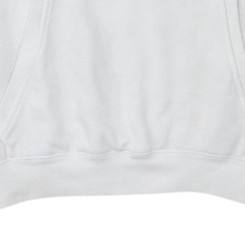 Ellesse Mens White Small Pullover Hoodie Fleece Logo Sweatshirt