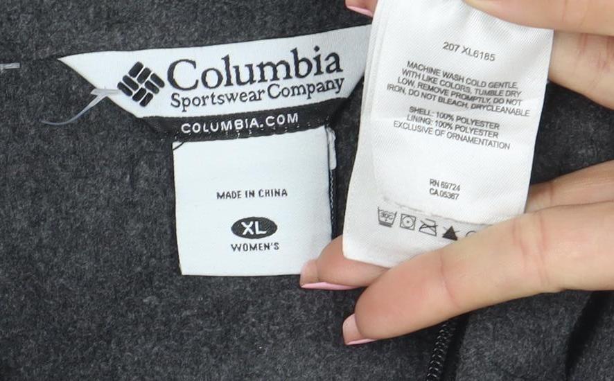 Columbia Women's Grey XL Fleece Full Zip Outdoor Jacket
