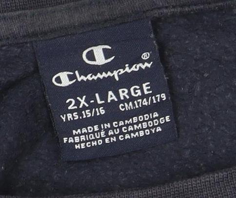 Champion Boys Navy Blue 2XL Crew Neck Pullover Sweatshirt