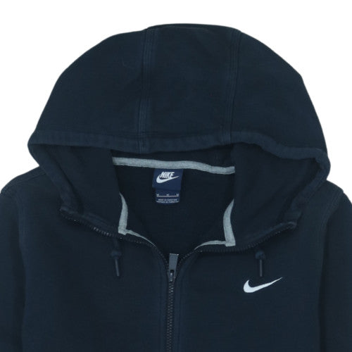 Nike Men's Black Full Zip Hoodie Medium Cotton Blend