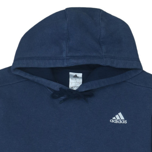 Adidas Men’s Blue Pullover Hoodie Size L Regular Fit Fleece
