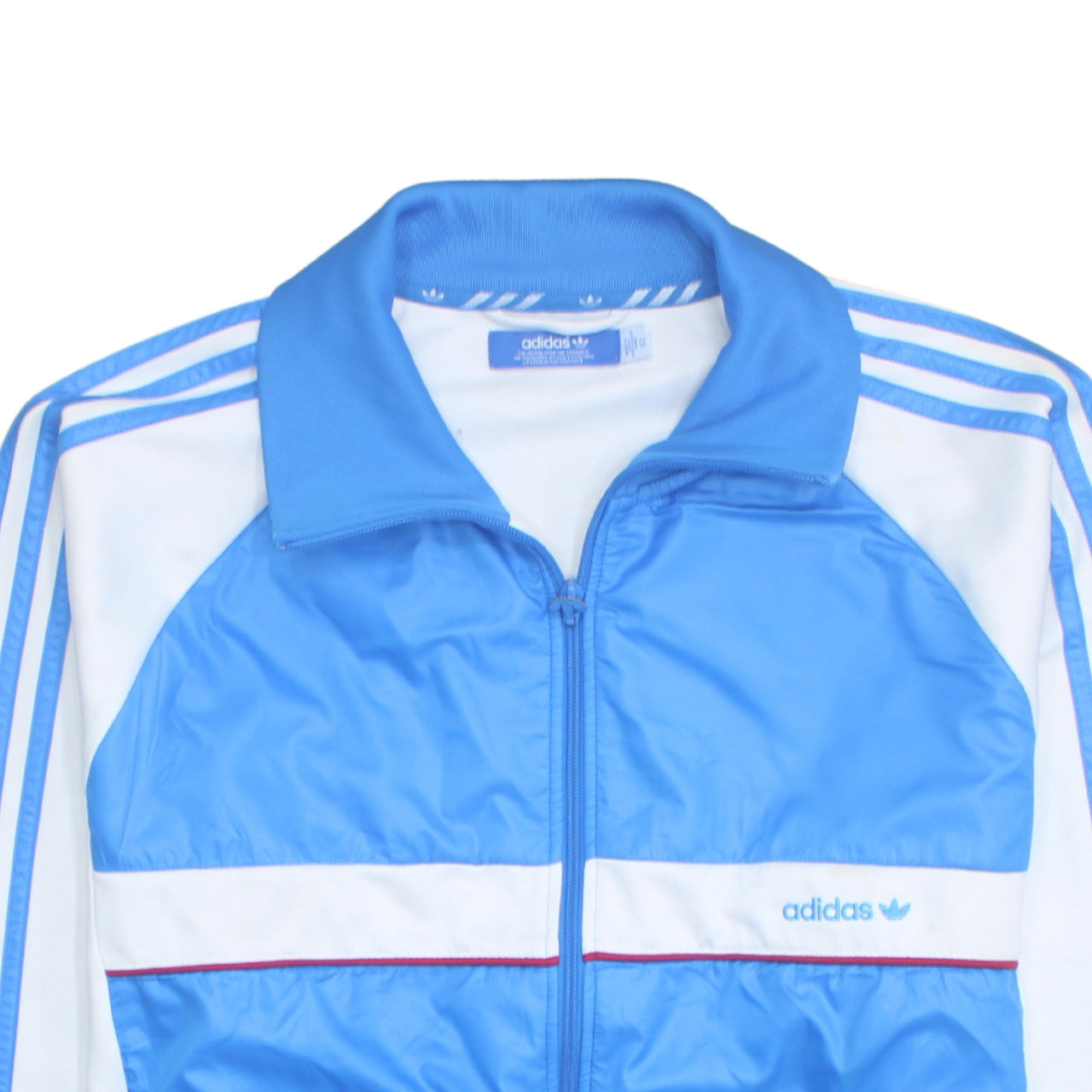 Adidas Men's Blue Full Zip Sports Sweatshirt Size L Retro Track Top