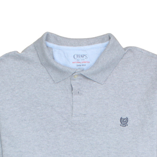 Chaps Men's Grey 3XL Big & Tall Classic Fit Stretch Polo Shirt