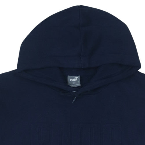 Puma Mens Blue XL Pullover Hoodie Fleece Logo Sports Sweatshirt