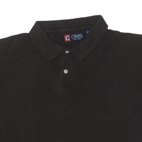 Chaps Men's Black XL Cotton Short Sleeve Polo Shirt