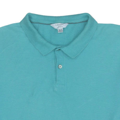 Calvin Klein Men's Blue Pima Cotton Body Fit Polo Shirt XL