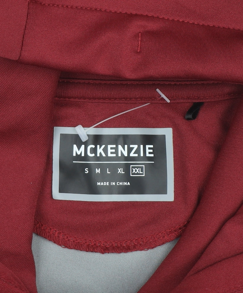 McKenzie Men's Red Grey Black 2XL Pullover Hoodie with Logo