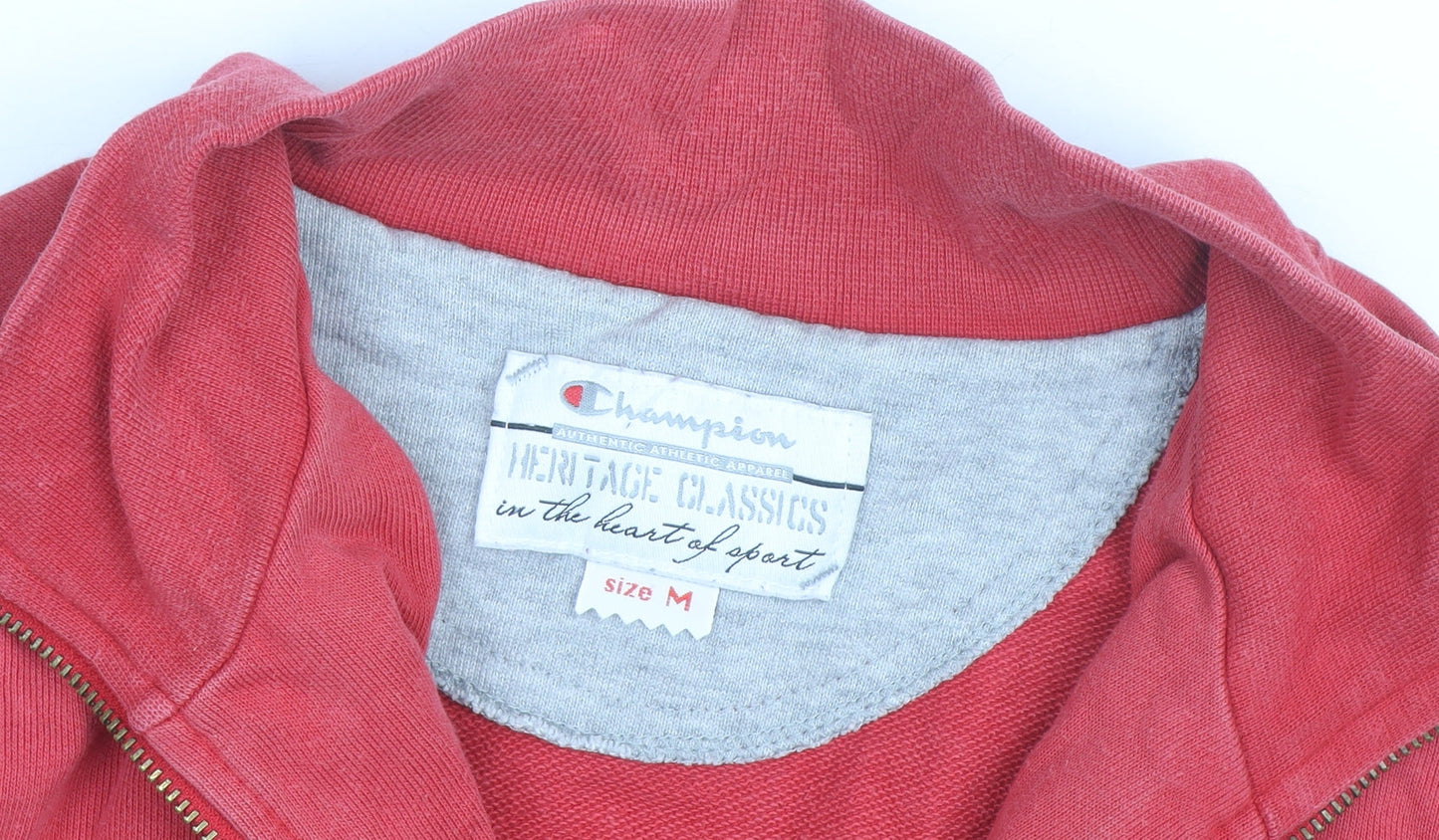 Champion Mens Red Medium Full Zip Track Jacket Heritage Classics