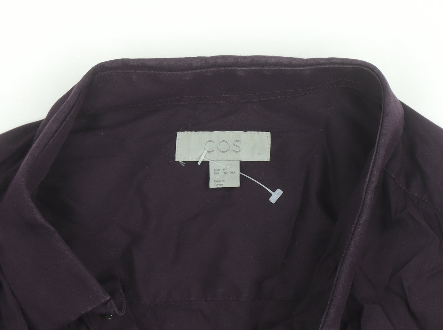 COS Men's Purple Classic Long Sleeve Cotton Dress Shirt Size 41