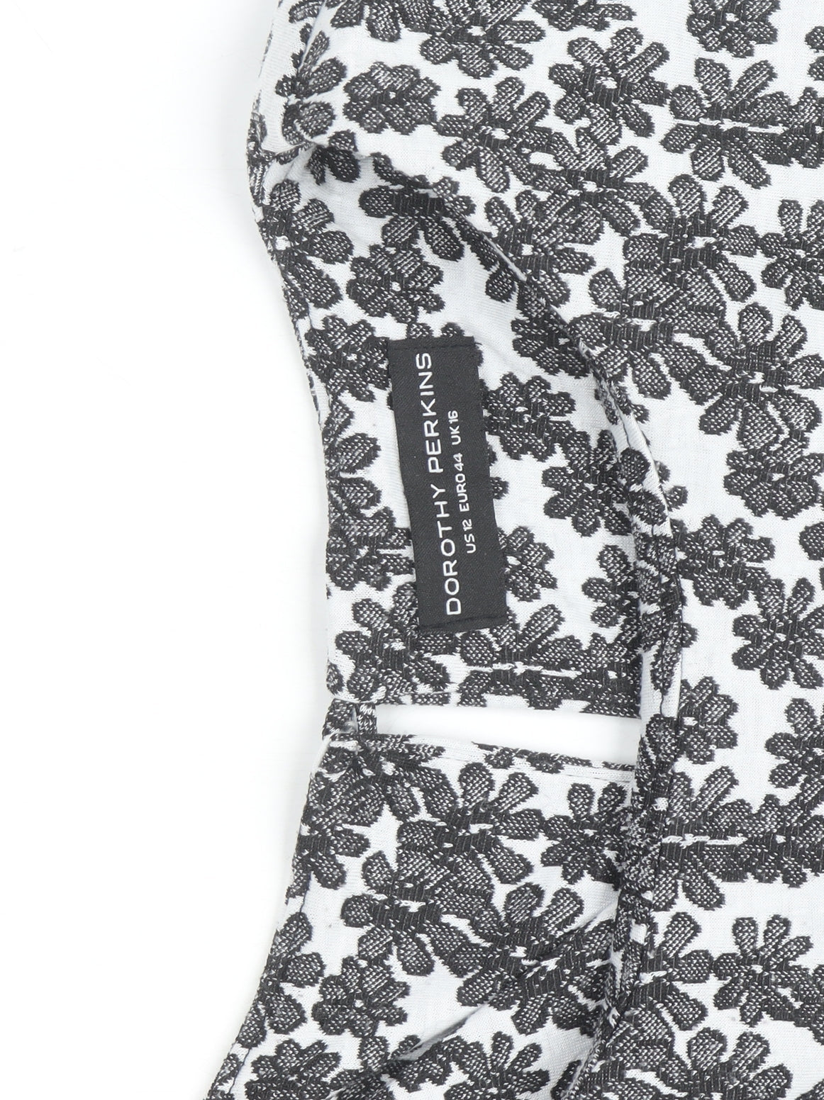 Dorothy Perkins Women Black Floral Lace A-Line Dress Size 16