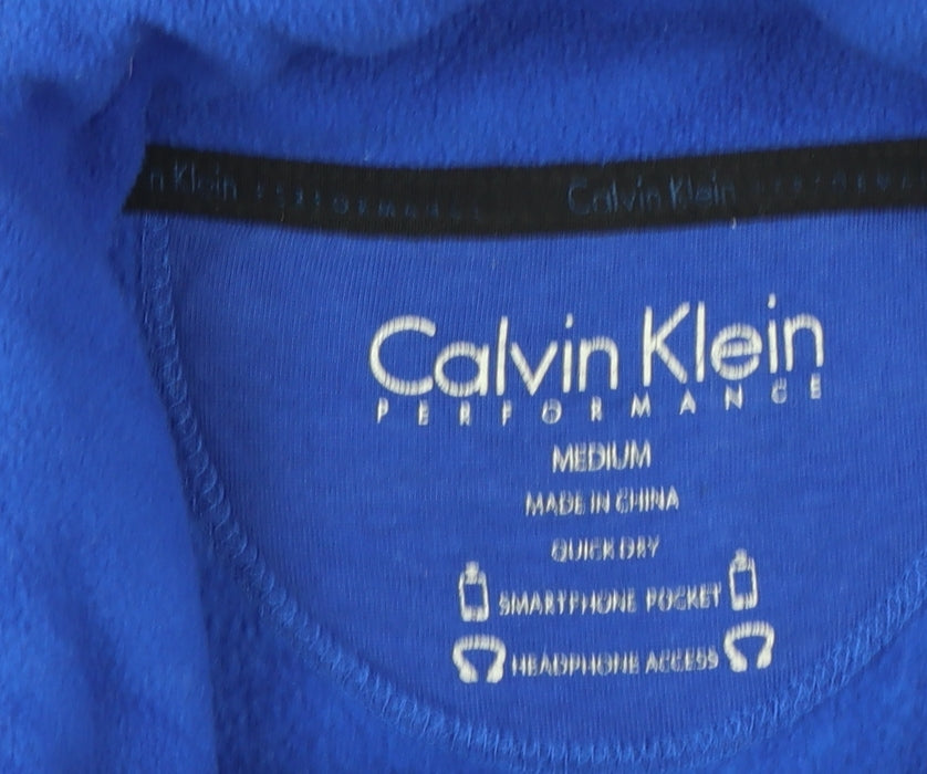 Calvin Klein Performance Women's Blue Fleece Jacket M Quick Dry