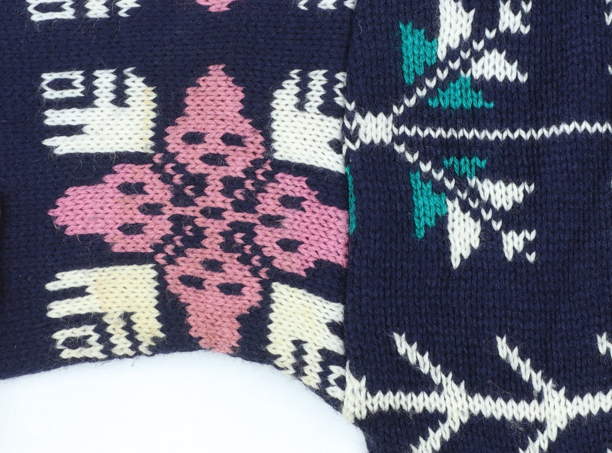 Cut 4 U Womens Multicoloured Fair Isle Knit Jumper One Size