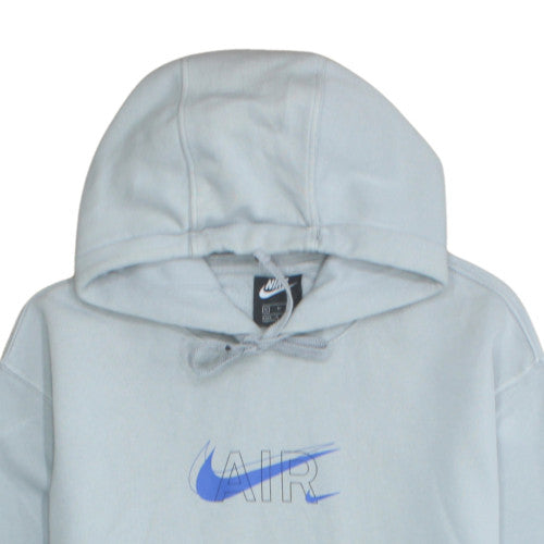 Nike Men's Grey XL Pullover Hoodie with Blue Air Logo Graphic