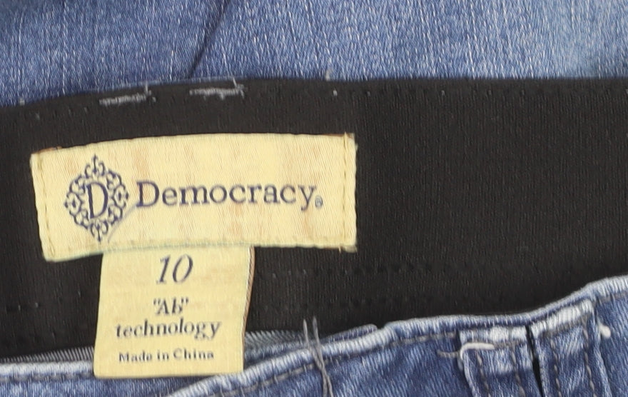 Democracy Womens Blue Size 10 Mid Rise Skinny Stretch Jeans