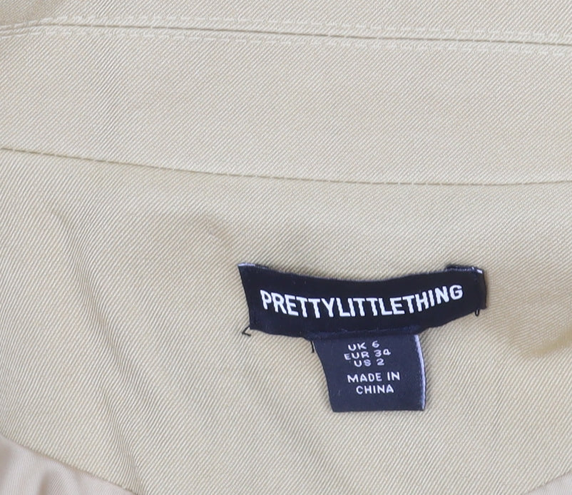 PrettyLittleThing Women’s Beige Regular Fit Single-Breasted Blazer UK 6