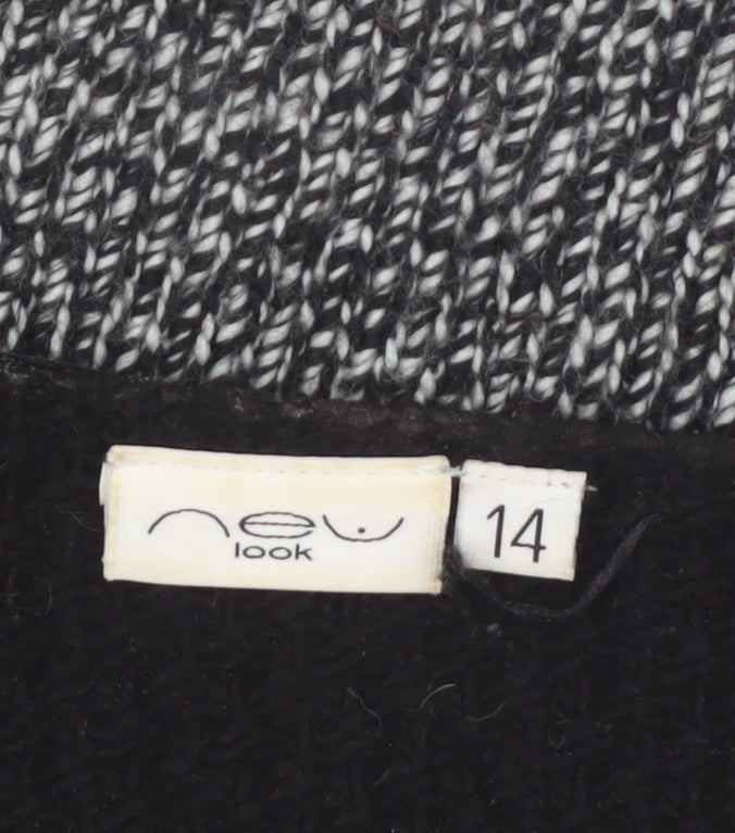 New Look Womens Black Size 14 Chunky Knit Pullover Jumper