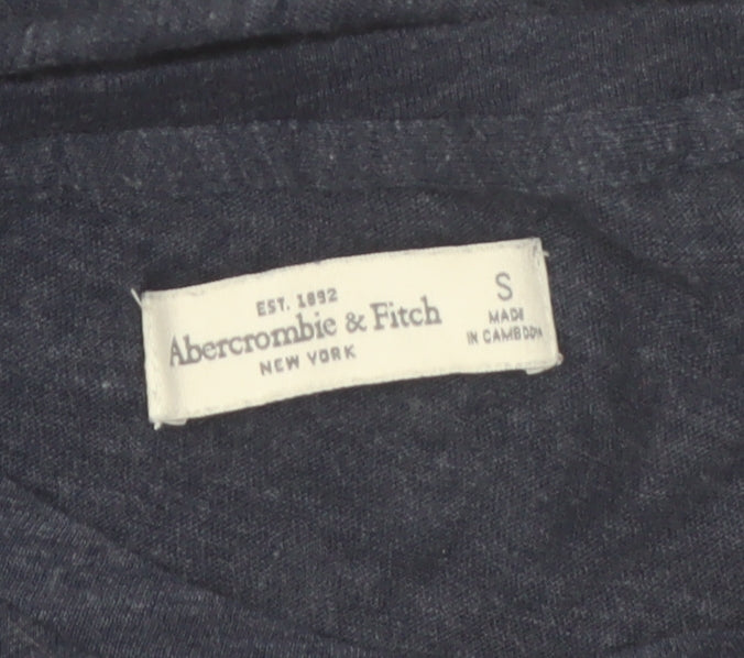 Abercrombie & Fitch Women's Blue Long Sleeve Basic T-Shirt Size S