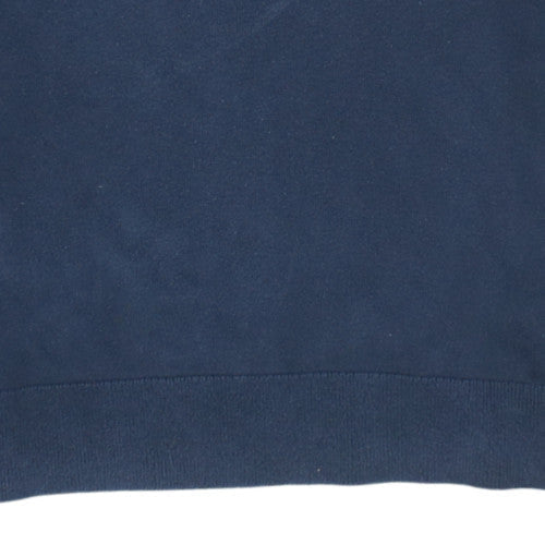 Tommy Hilfiger Men's Blue Cotton Silk V-Neck Jumper Size S