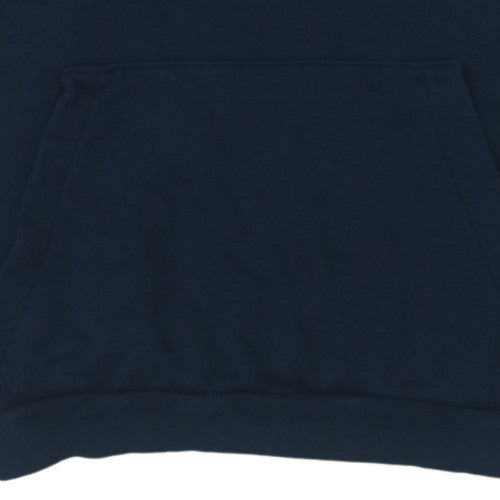 Adidas Mens Blue Pullover Hoodie M Sports Fleece Regular Fit