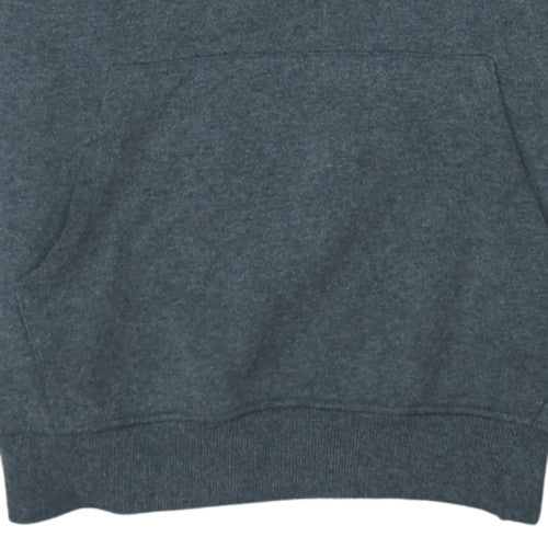 The North Face Men's Grey Pullover Hoodie M Cotton Blend Logo