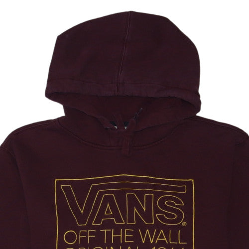 Vans Men's Brown Pullover Hoodie S Regular Fit Graphic Fleece