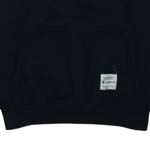 Champion Men's Black 2XL Pullover Hoodie Embroidered Logo